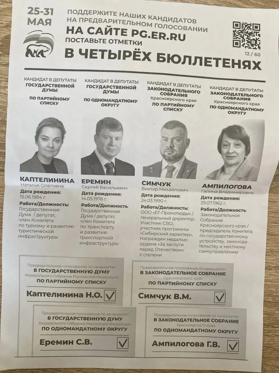 Администрации ряда регионов рассылают предприятиям требования участвовать и отчитываться о голосовании на праймериз «Единой России». В Красноярском крае в списках появился выдвиженец, которого связывают с ЧВК «Вагнер». Похожие практики фиксируют и в других регионах.