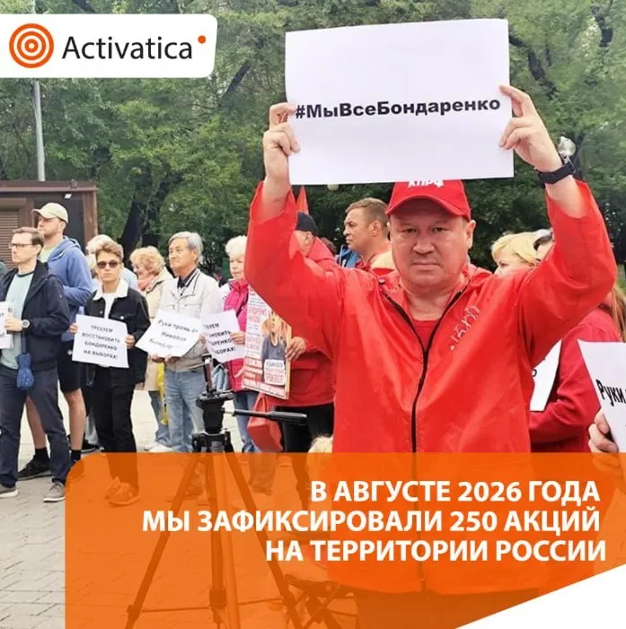 В августе 2026 года в стране зафиксировано около 250 протестных акций, что на полтора раза больше июля. Основные поводы — приближающиеся выборы и антивоенная риторика; акции проходили по городам и регионам и сопровождались задержаниями.